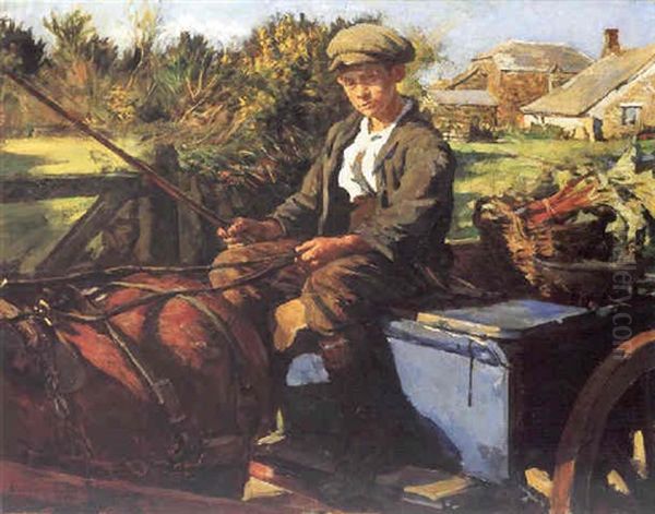 The Huckster Oil Painting by Stanhope Forbes