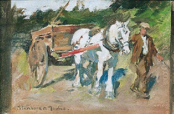 The Road To The Fields Oil Painting by Stanhope Forbes