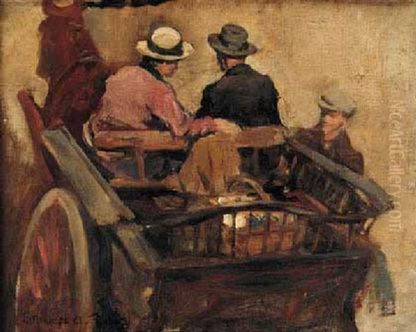 Horse And Cart Oil Painting by Stanhope Forbes