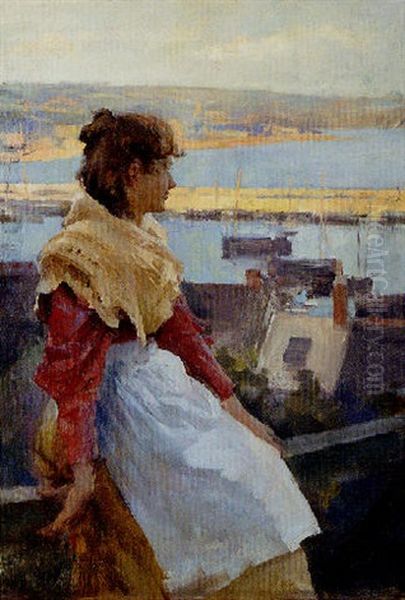 A Fishergirl, Newlyn Oil Painting by Stanhope Forbes