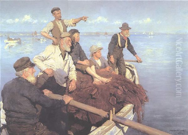 The Seine Boat Oil Painting by Stanhope Forbes