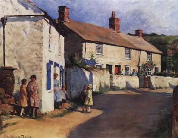 The Village Street, Newlyn Oil Painting by Stanhope Forbes