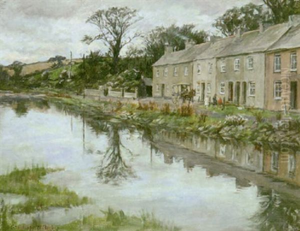 Riverside Terrace Oil Painting by Stanhope Forbes