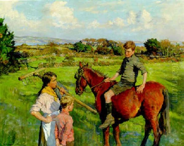 A New Mount Oil Painting by Stanhope Forbes