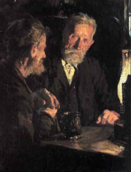 Old Cronies Oil Painting by Stanhope Forbes