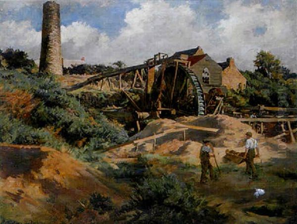 The Old Mine Stamp, Godolphin, Cornwall Oil Painting by Stanhope Forbes