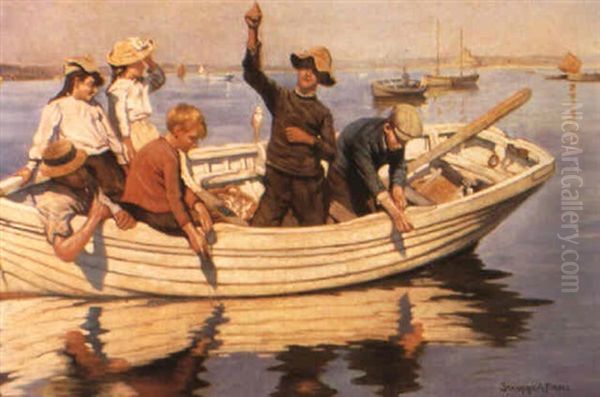 La Peche Aux Sardines Oil Painting by Stanhope Forbes