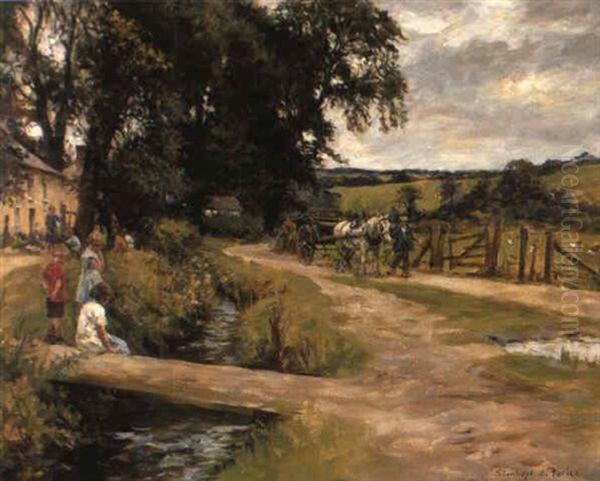 The Village Stream Oil Painting by Stanhope Forbes