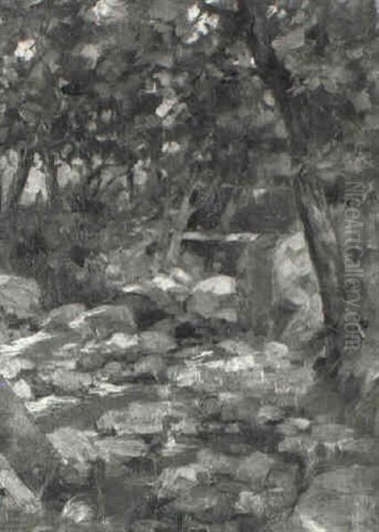 Wooded Stream Oil Painting by Stanhope Forbes