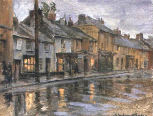 Rainy Evening Oil Painting by Stanhope Forbes