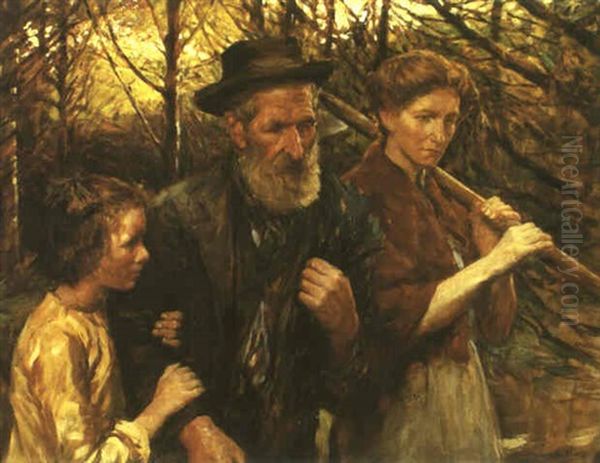 Three Generations Oil Painting by Stanhope Forbes