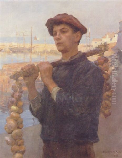 The Onion Boy Oil Painting by Stanhope Forbes