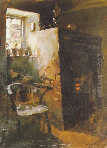 The Seat By The Hearth Oil Painting by Stanhope Forbes