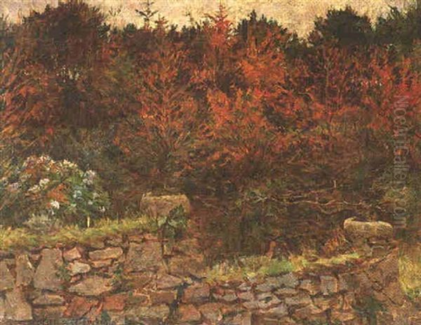 Wood In Autumn Oil Painting by Stanhope Forbes