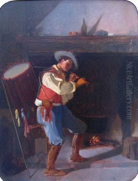 Le Joueur De Galoubet Oil Painting by Louis-Nicolas (Comte de) Forbin