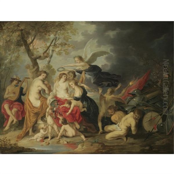 The Triumph Of Peace Oil Painting by Gilliam Forchondt the Younger