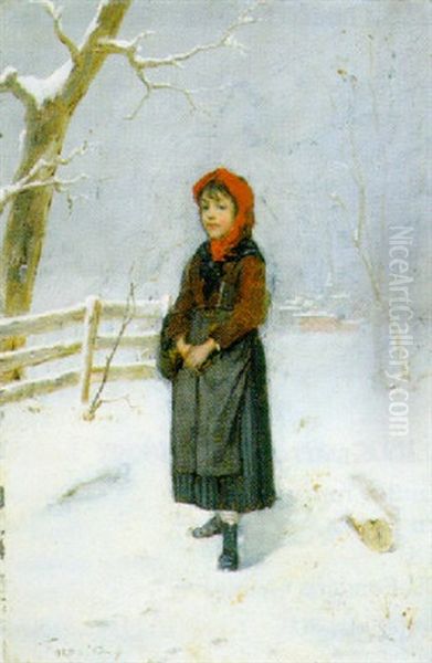 Bimba Sulla Neve Oil Painting by Edward Onslow Ford