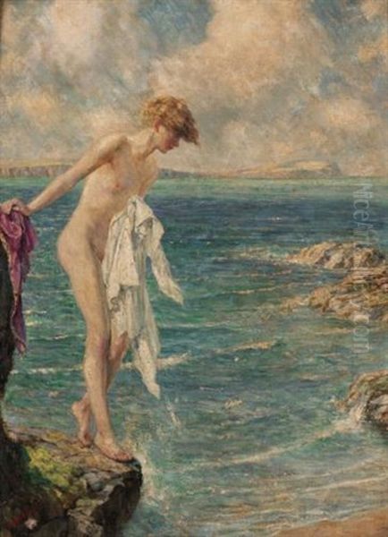 The Bather Oil Painting by Henry Justice Ford