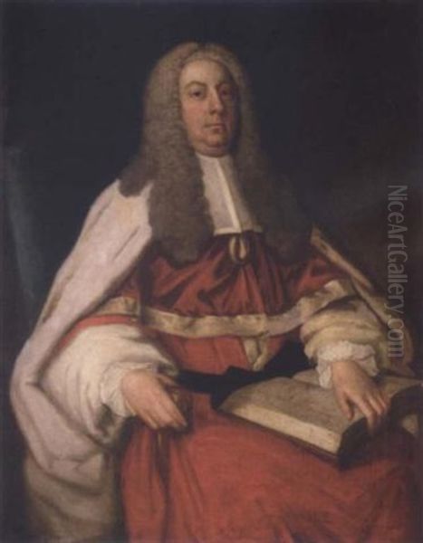 Portrait Of The Rt. Hon. Henry Singleton Wearing Robes Of The Lord Chief Justice Of The Court Of Common Pleas In Ireland Oil Painting by Michael Ford