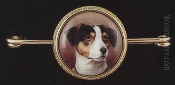 A Jack Russel With Collar Oil Painting by William Bishop Ford