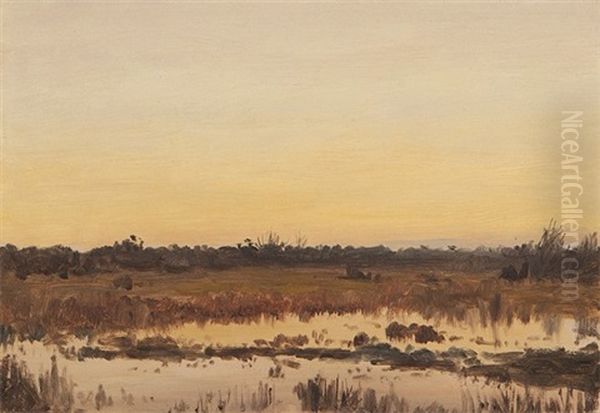 Lagoon At Santa Barbara Oil Painting by Lockwood de Forest