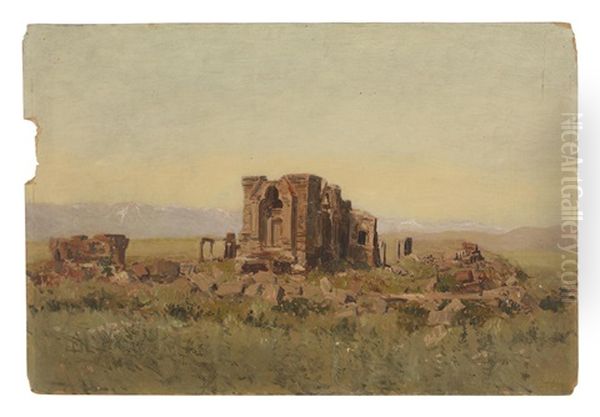 Temple Ruins, India Oil Painting by Lockwood de Forest