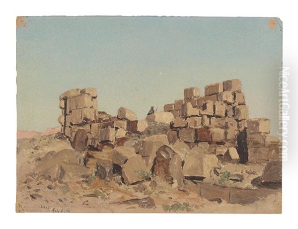 Building Ruin, Egypt Oil Painting by Lockwood de Forest