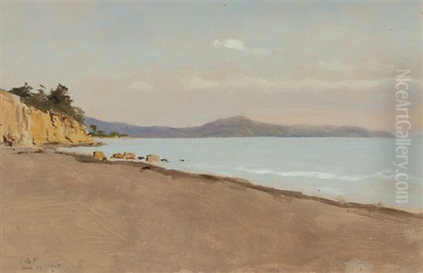 Coastal, Possibly Santa Barbara Near Goleta Oil Painting by Lockwood de Forest