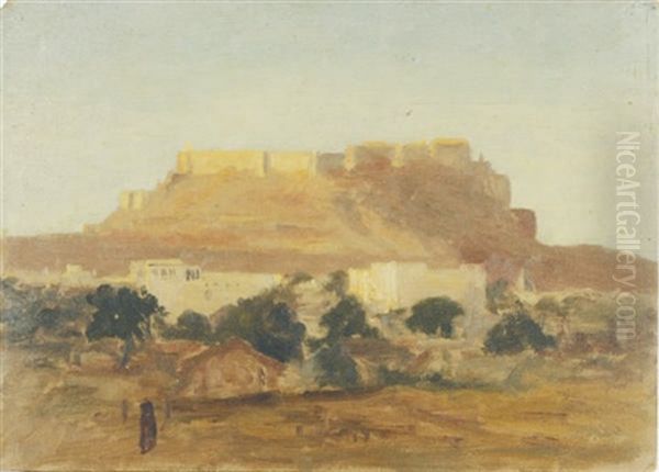 Castle On A Hill Oil Painting by Lockwood de Forest