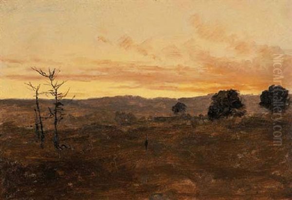 Sunset Oil Painting by Lockwood de Forest