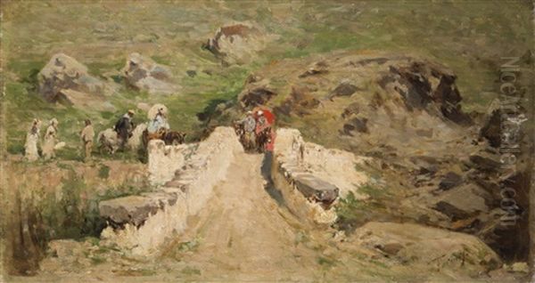 Passeggiata In Montagna Oil Painting by Achille Formis