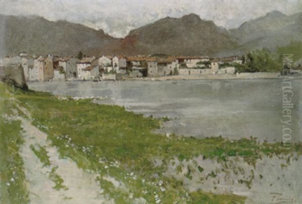 Paese Sul Fiume Oil Painting by Achille Formis