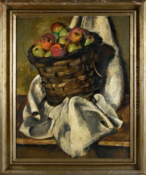 Panier De Pommes Oil Painting by Rodolphe Fornerod