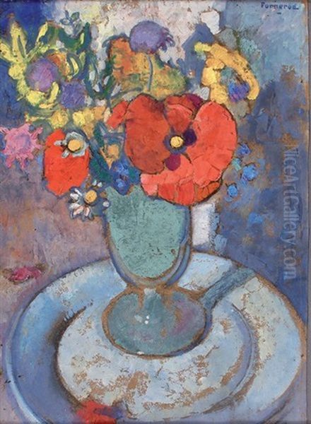 Vase De Fleurs Des Champs Oil Painting by Rodolphe Fornerod