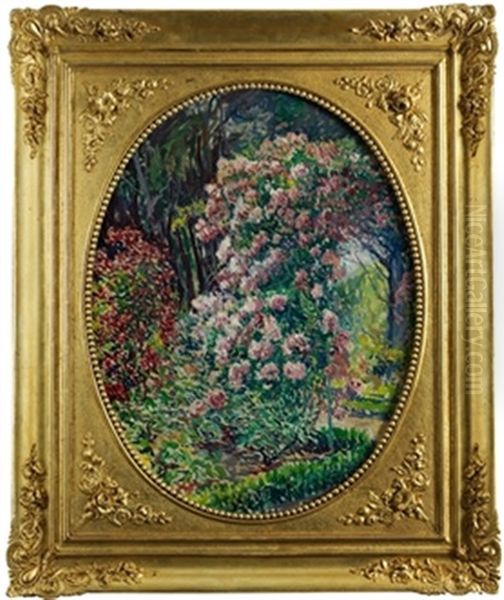 Jardin De Flores Oil Painting by Rafael Forns y Romans