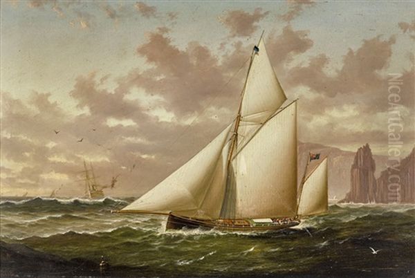 Cutter Off Cape Pilar, Tasmania Oil Painting by Haughton Forrest