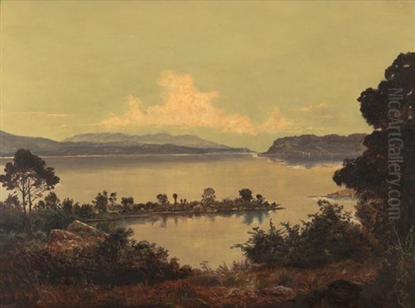 Early Morning, Lake Scene Oil Painting by Haughton Forrest