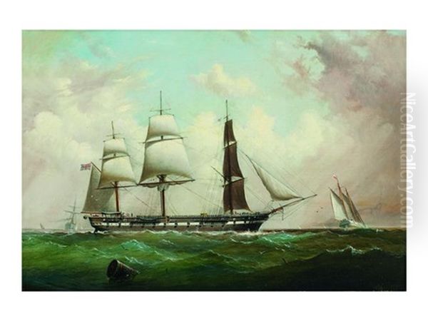 Hms Galatea Oil Painting by Haughton Forrest