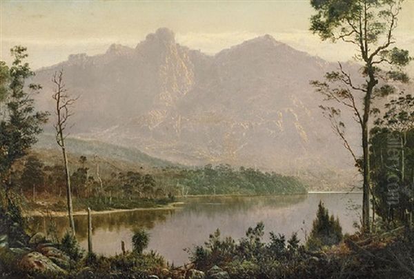 Mount Olympus And Mount Marion, Tasmania Oil Painting by Haughton Forrest