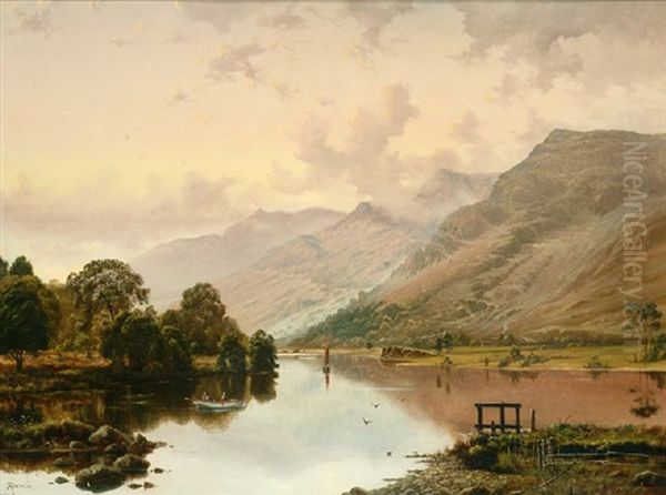 Glenfolloch From The Head Of Loch Lomond Scotland Oil Painting by Haughton Forrest