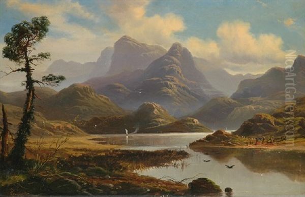 Scottish Loch Oil Painting by Haughton Forrest