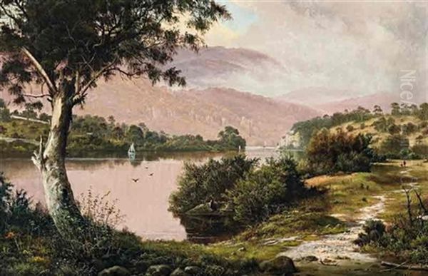 Tamar River, New Norfolk, Tasmania Oil Painting by James Haughton Forrest