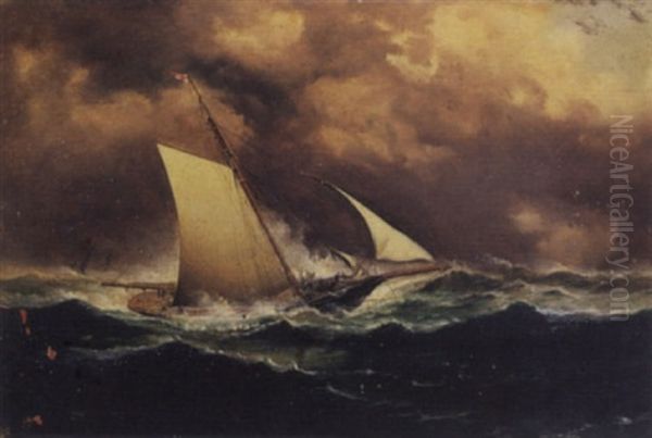 In Heavy Seas Oil Painting by James Haughton Forrest