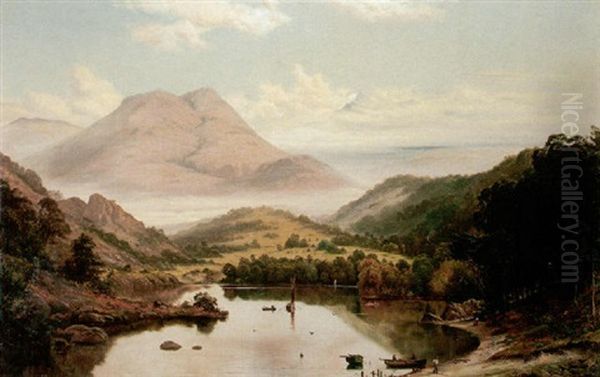 A Mountain Lake Oil Painting by James Haughton Forrest