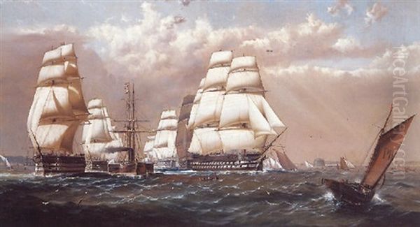 The Departure Of The Fleet Oil Painting by James Haughton Forrest