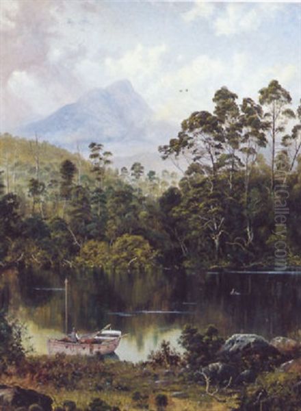 Narcissus River, Mt. Ida In The Distance Oil Painting by James Haughton Forrest