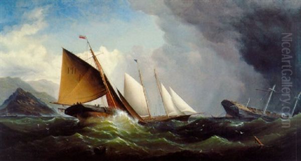 A Rescue At Sea Oil Painting by James Haughton Forrest