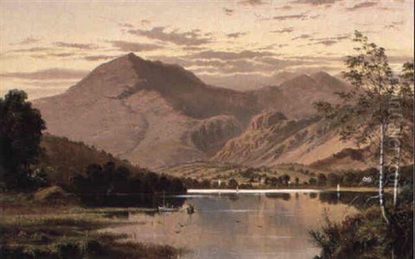 Lake Scene Oil Painting by James Haughton Forrest