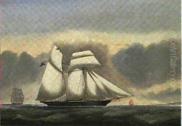 The Royal Northern Yacht Club's Schooner 'hisby Queen' Oil Painting by James Haughton Forrest