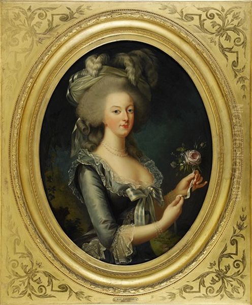 Drottning Marie-antoinette Oil Painting by Nils Forsberg Sr.